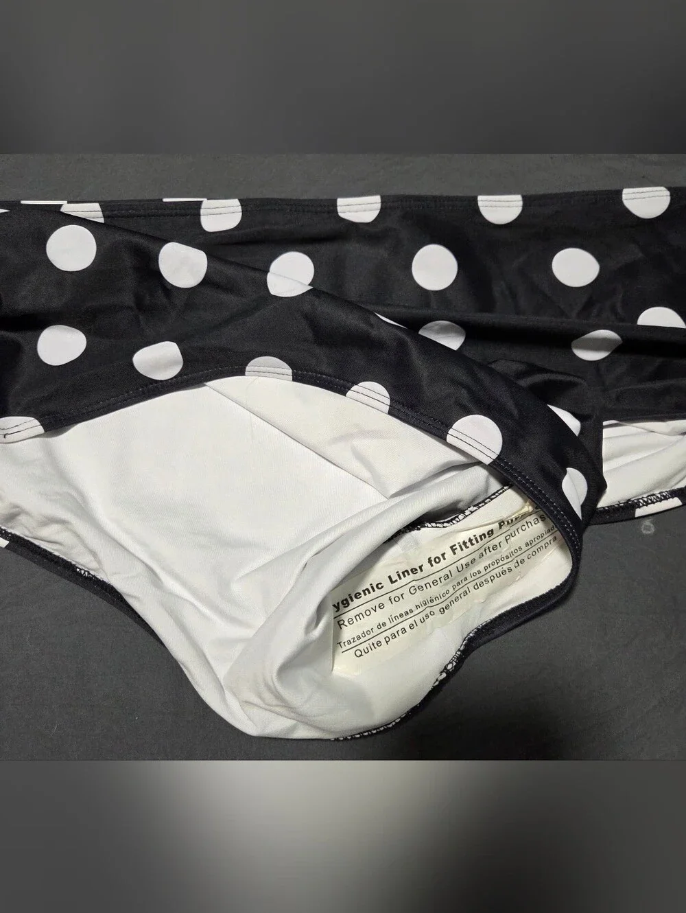 Polka Dot Mid-Rise Bikini Bottom - Black & White